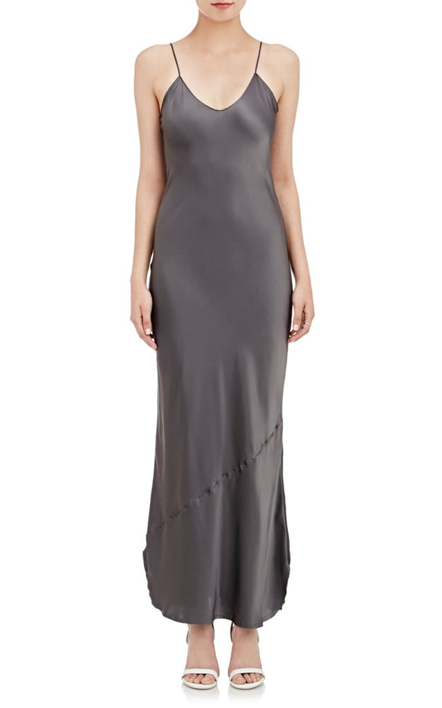 Nili Lotan Charmeuse Maxi Cami Dress-Grey ($495)