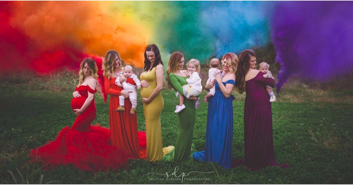 Rainbow Baby Maternity Photos Popsugar Moms