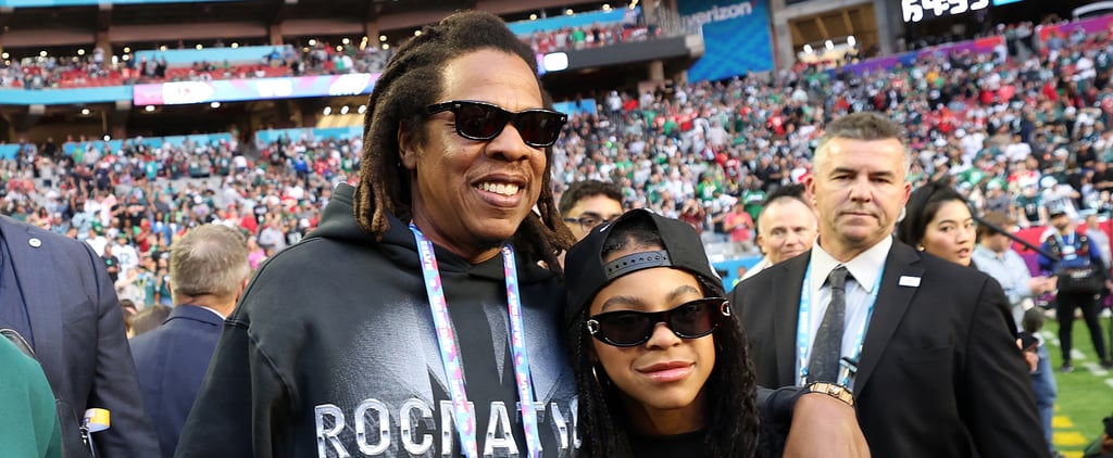 JAY-Z and Blue Ivy Carter at the 2023 Super Bowl