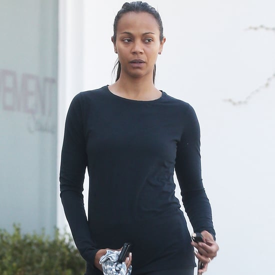 Zoe Saldana Leaving the Gym October 2015 Pictures