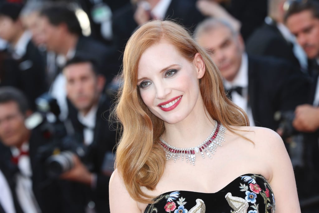 Jessica Chastain Wowed in a Ruby and Diamond Necklace by Piaget Jewelry
