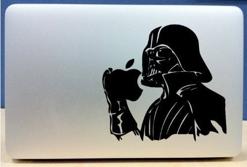Darth Vader With Apple in Hand — Vinyl Macbook/Laptop Decal Sticker Graphic ($10)