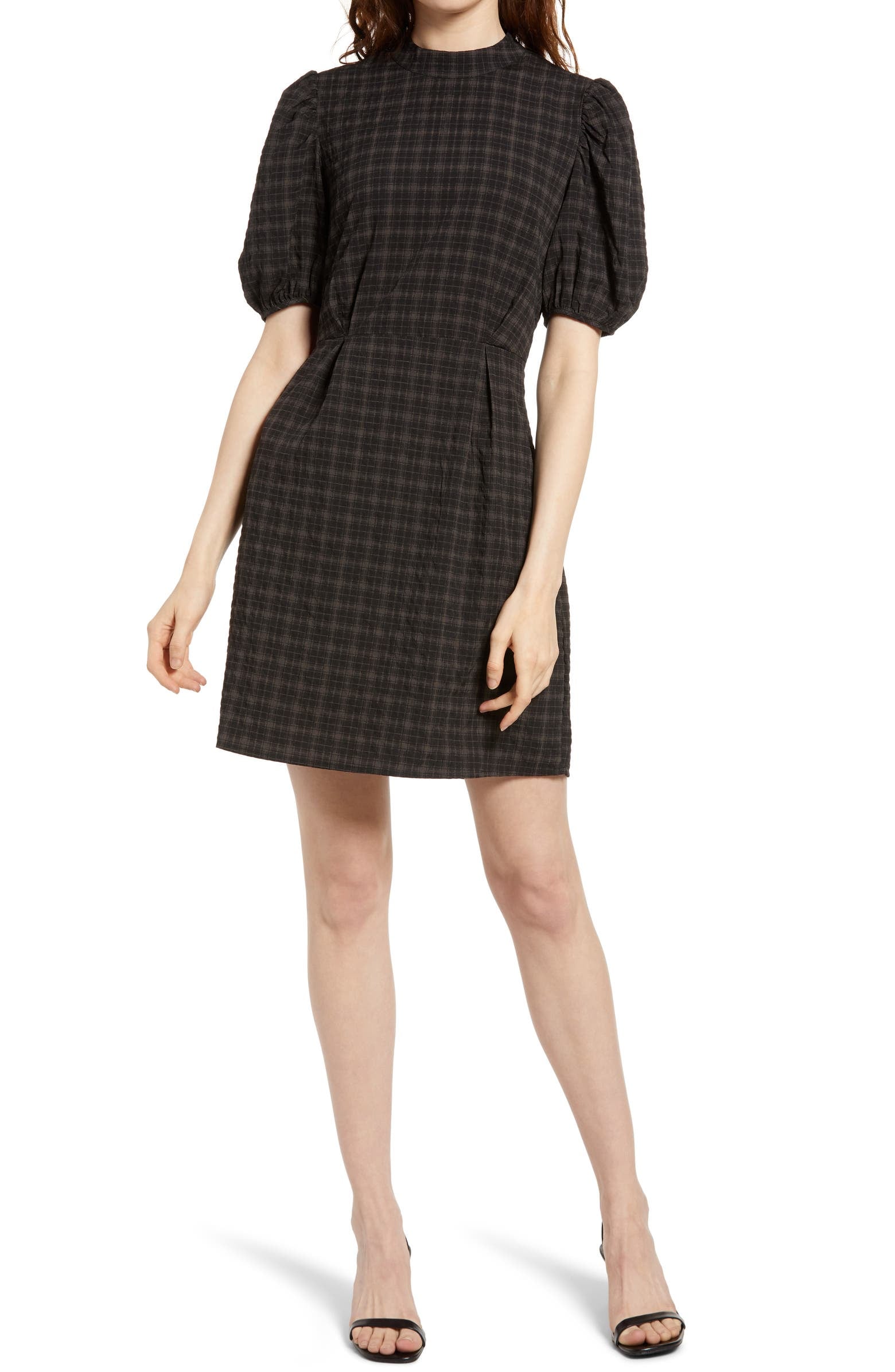 Aware By Vero Moda Maddie Plaid Puff Sleeve Dress | Nordstrom Has a Ton of Dresses on Sale, but These Are the Ones We're Buying ASAP | POPSUGAR 21