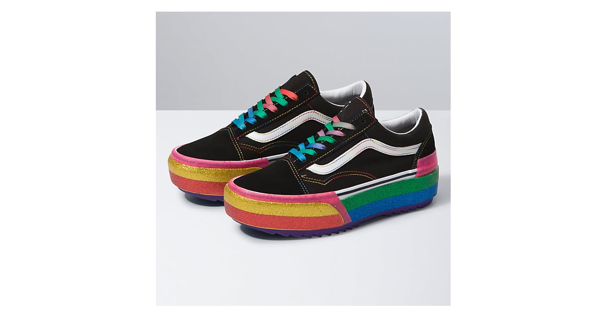 glitter old skool stacked vans