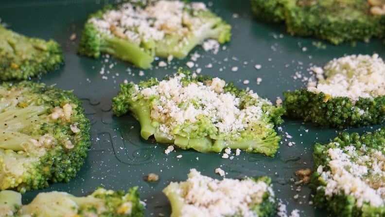 tiktok smashed broccoli recipe ingredients: top with cheese