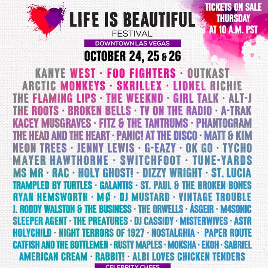 Life is Beautiful Festival Lineup 2014