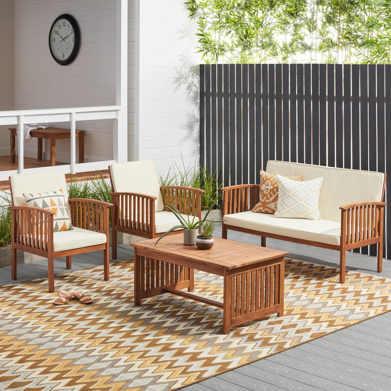 Carolina 4-Piece Outdoor Acacia Sofa Set by Christopher Knight Home