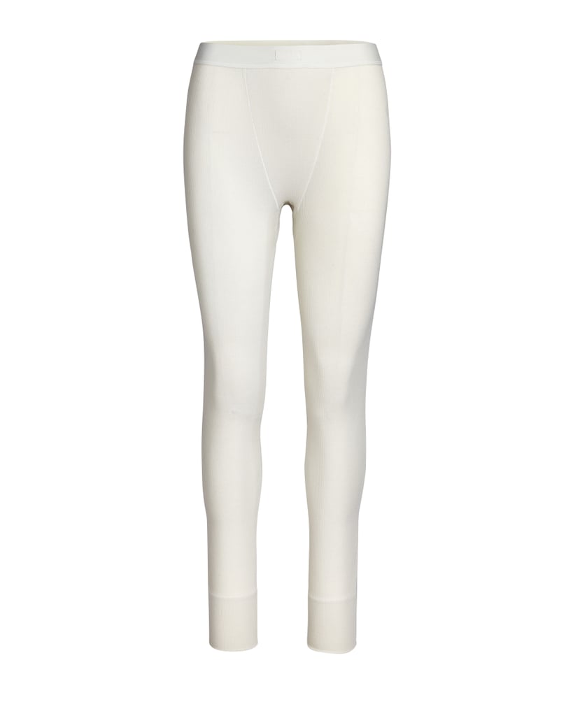 Skims Cotton Ribbed Thermal Legging in Bone