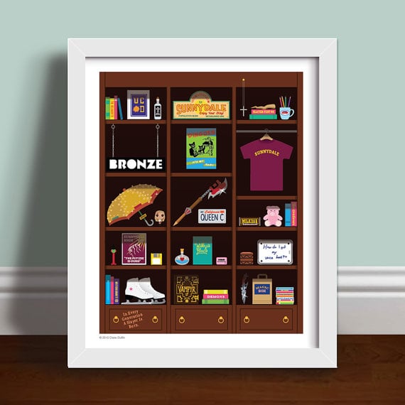 Buffy Bookcase Print
