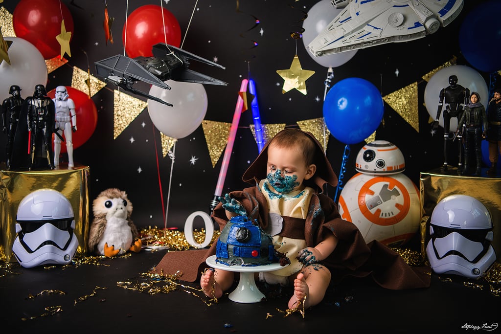 Star Wars R2-D2 Jedi First Birthday Cake Smash