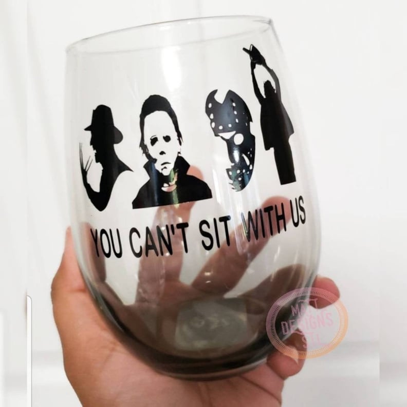 Horror Movie Fan Wine Glass