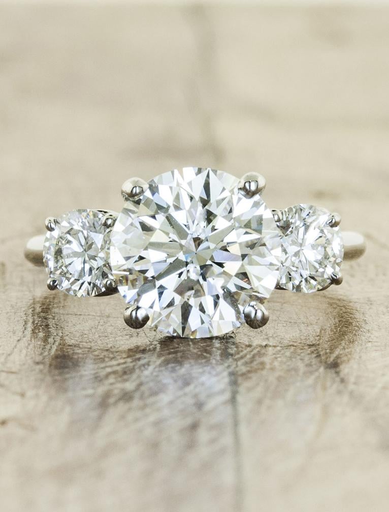 Ken & Dana Design Permelia 3-Stone Engagement Ring