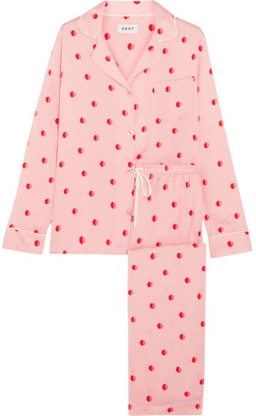 DKNY The Match Up Polka-dot Washed-satin Pajama Set - Baby pink