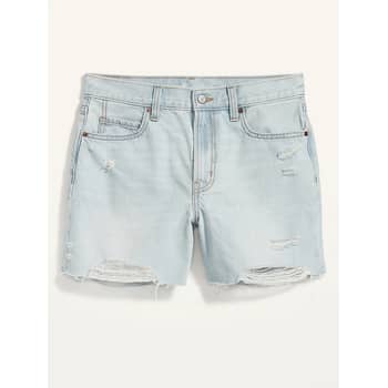 Old Navy High-Waisted Distressed Shorts I Editor Review | POPSUGAR Fashion