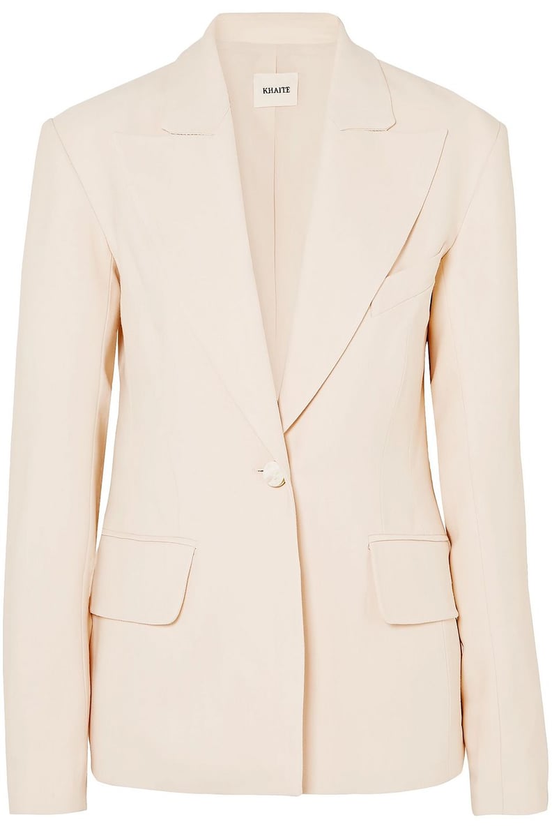 Khaite Cream Woven Blazer