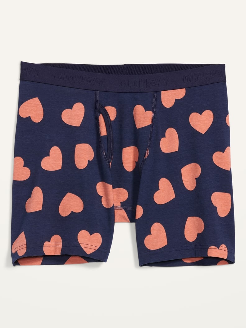 Soft-Washed Navy Heart Printed Boxer Briefs