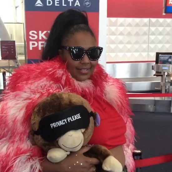 Lizzo Wearing Her Met Gala Outfit at the Airport Video