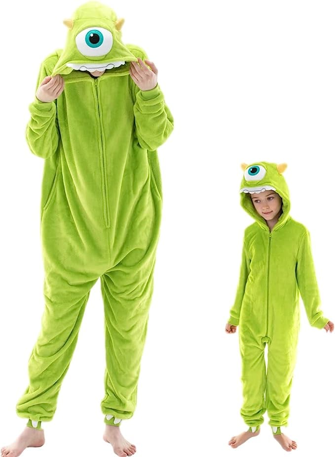 Mom and Son Halloween Costume: Mike Wazowski