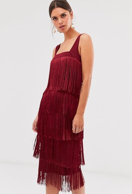 ASOS Design Fringe Midi Dress