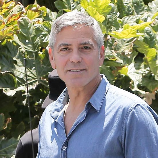 George Clooney With Rande Gerber at Cafe Habana