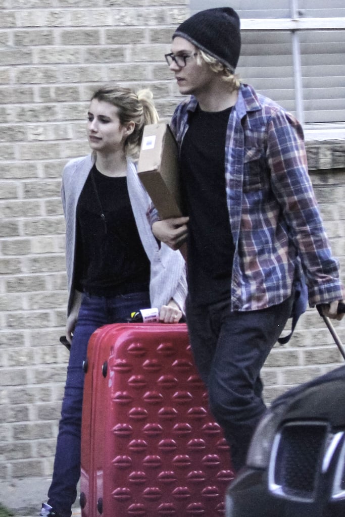 Emma and Evan strolled from the airport.