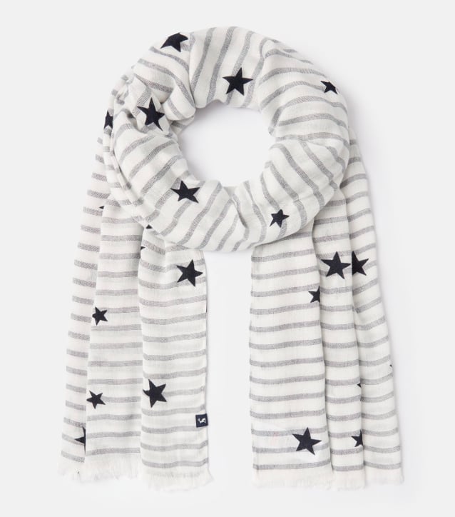 Joules Corin Flocked Star Scarf | Gifts For Women in Their 30s Under £ ...