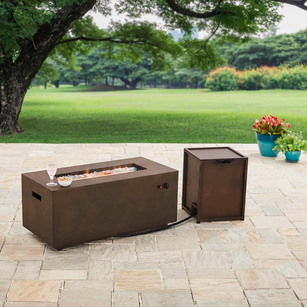 Bennett Rectangular Propane Gas Fire Pit