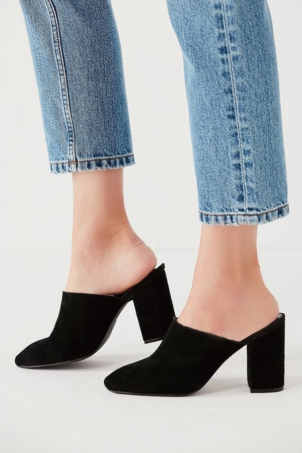 Mod Suede Mule Heel