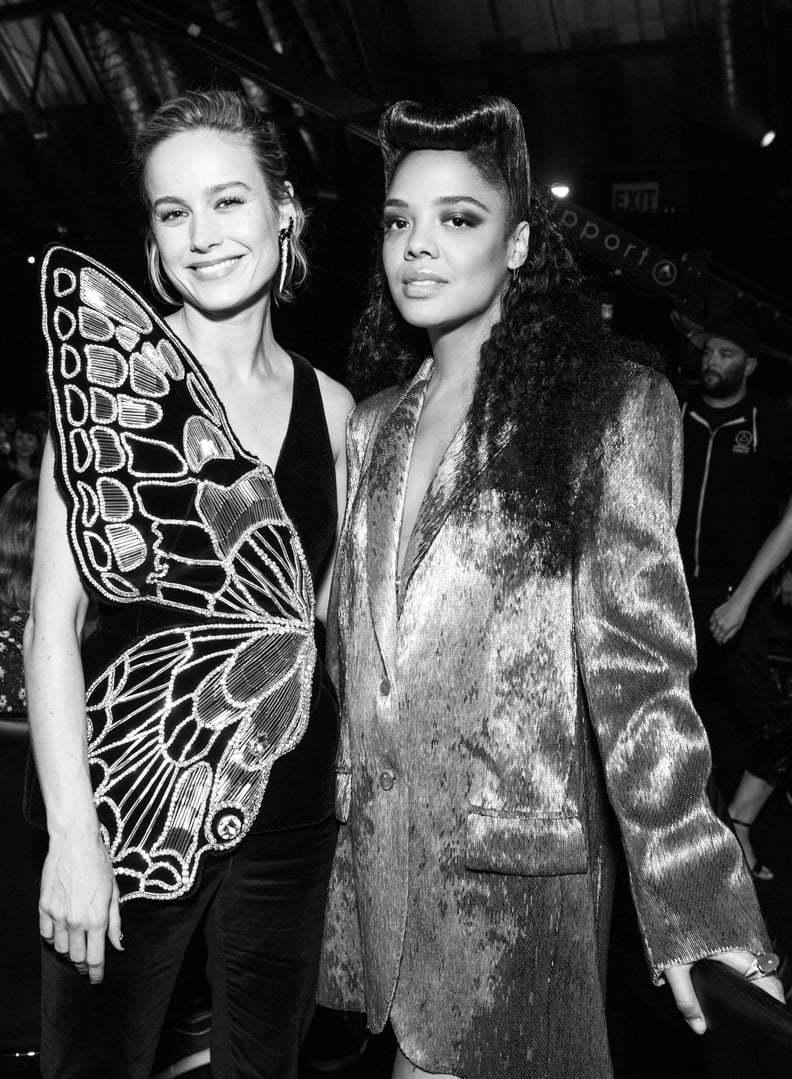 Brie Larson and Tessa Thompson at the 2019 MTV Movie and TV Awards