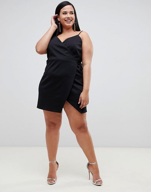 ASOS DESIGN Curve Strappy Wrap Mini Shift Dress