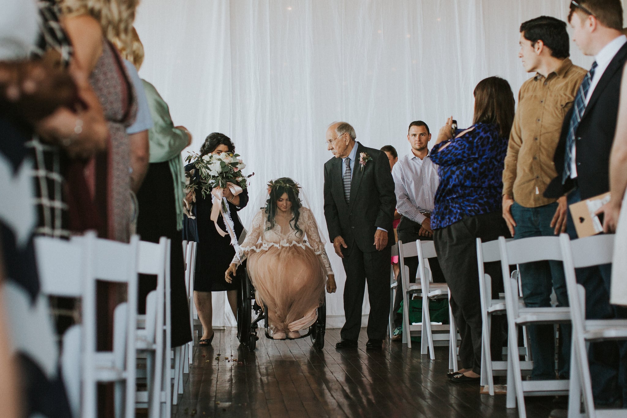 Bride Leaves Wheelchair to Walk Down the Aisle