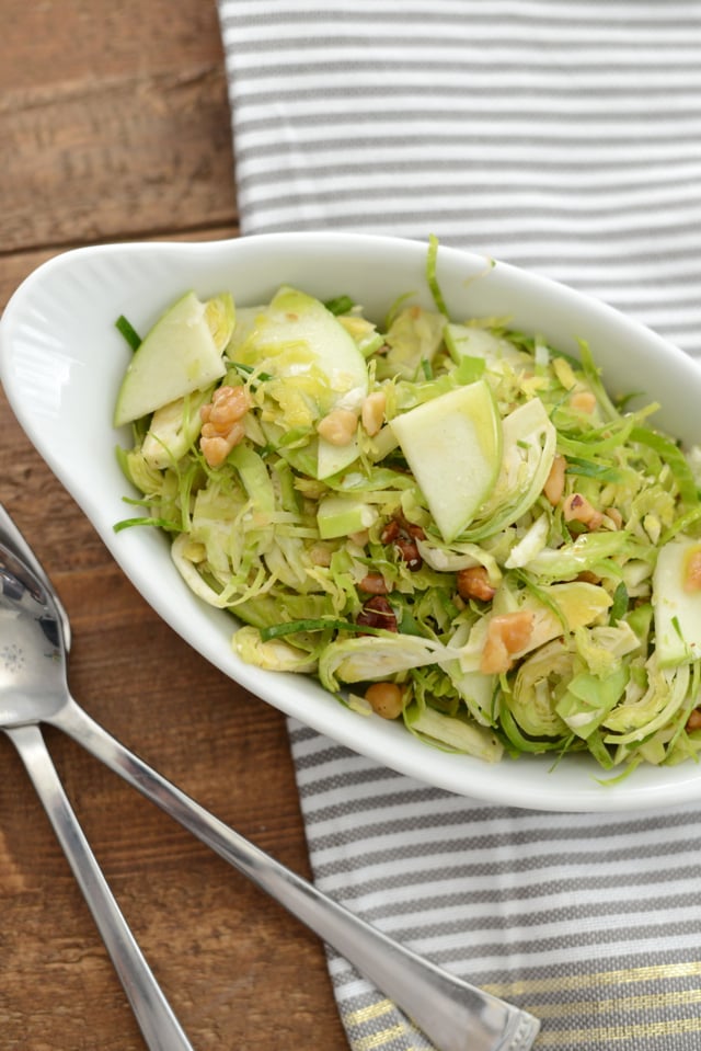 Shaved Brussels Sprouts Salad With Walnuts and Apples