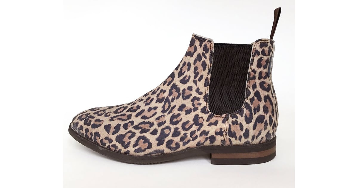 ladies leopard print chelsea boots