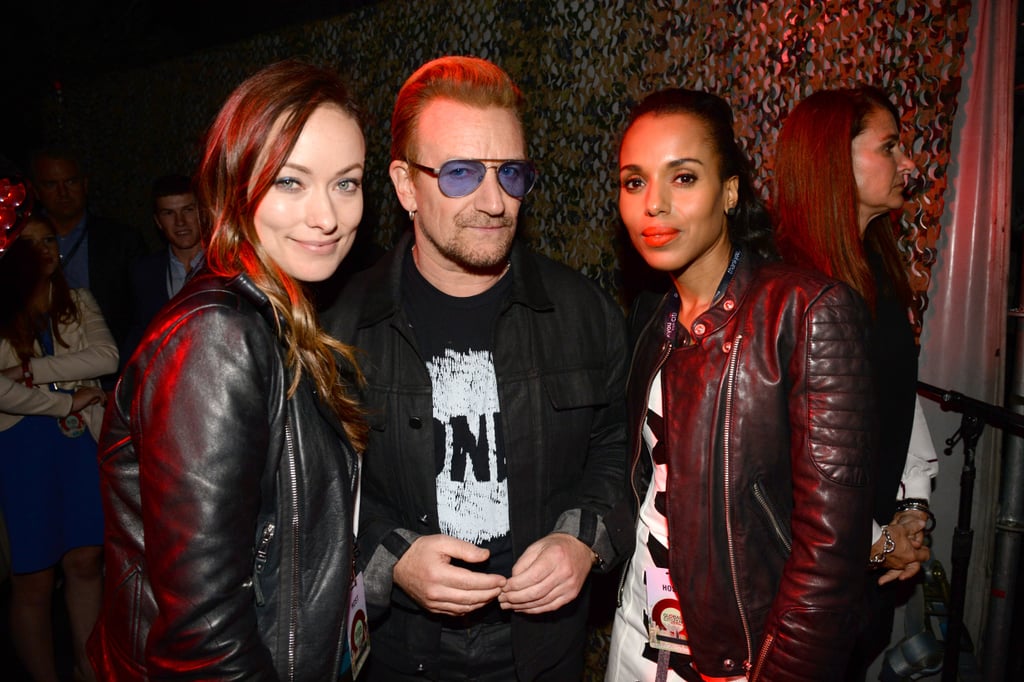 Olivia Wilde, Bono, and Kerry Washington