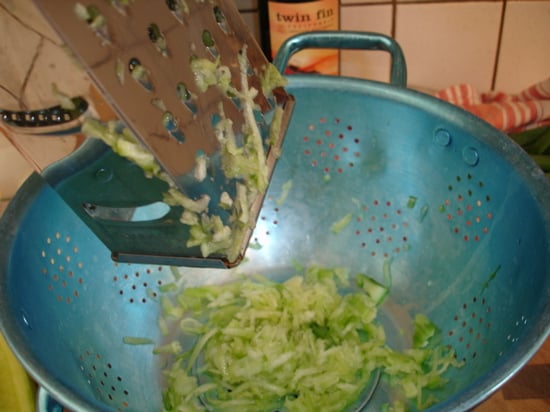 Use a colander to drain the moisture 