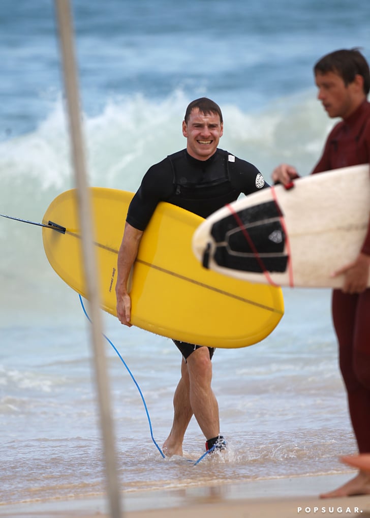 Michael Fassbender Shirtless at Bondi Beach | Pictures | POPSUGAR ...