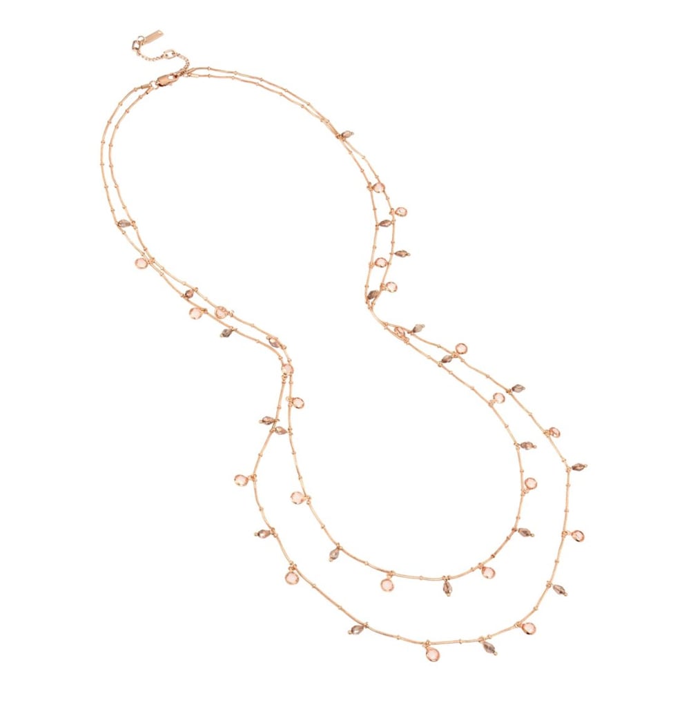 Kenneth Cole New York Crystal Faceted Stone and Beads Station Necklace