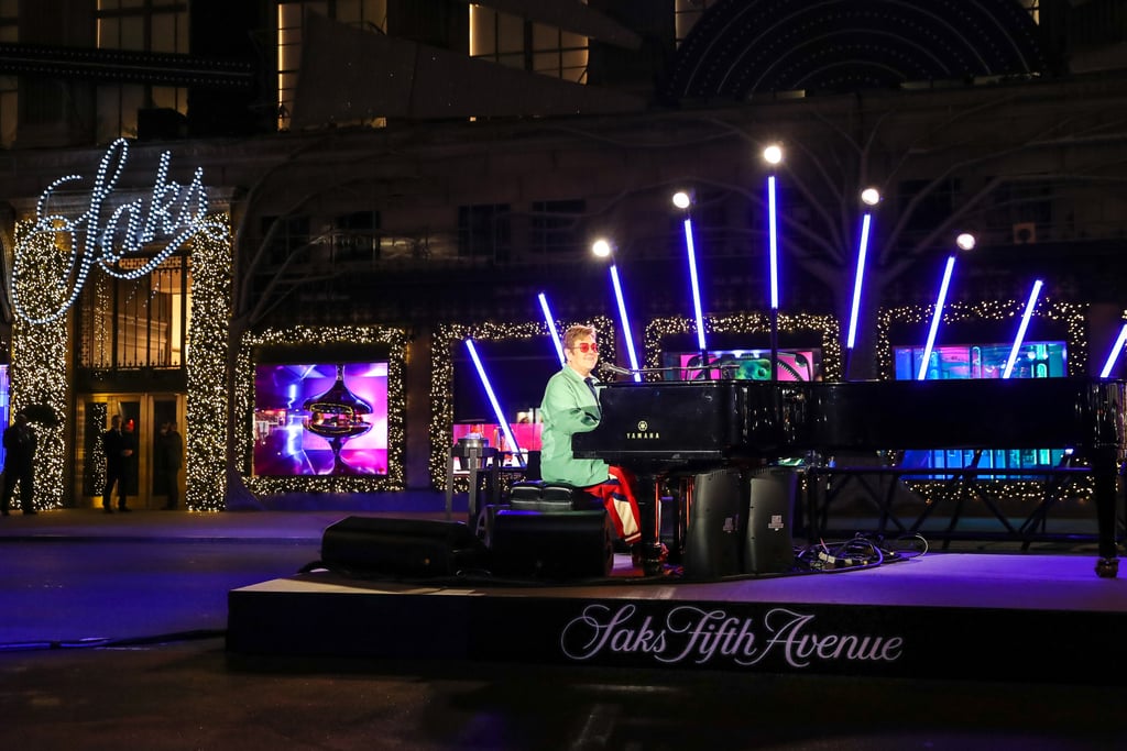 Elton John Performs at Saks 5th Avenue