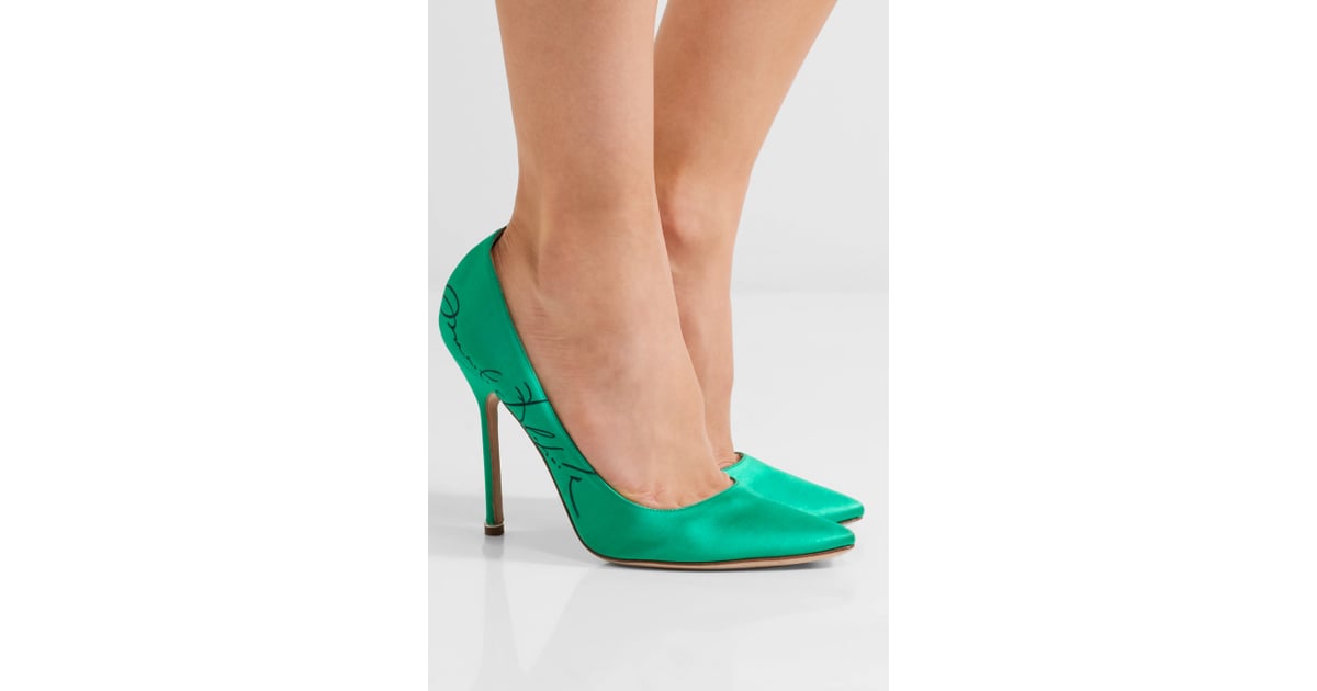 vetements x manolo blahnik satin pumps
