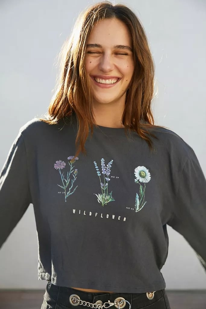 Wildflower Embroidered Long Sleeve Tee