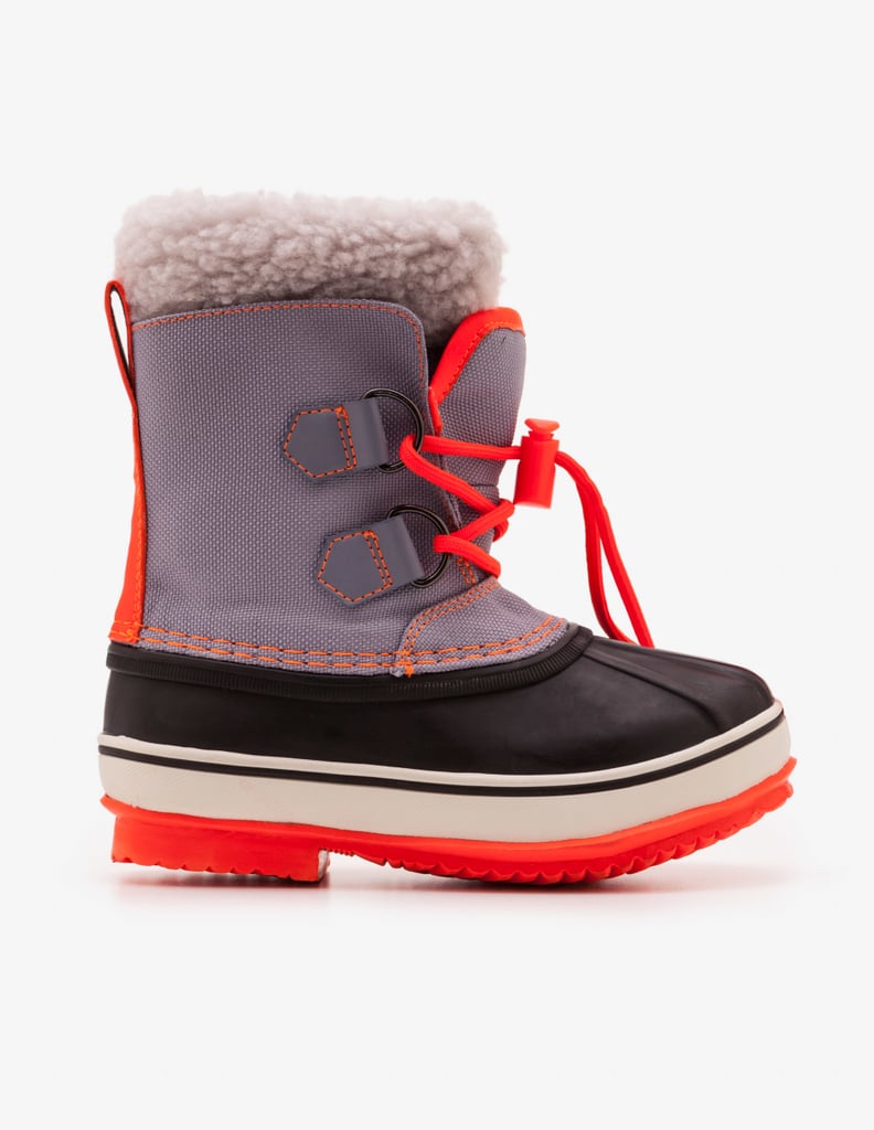 Mini Boden Raft Gray Snow Boots