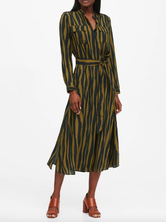 Print Utility Shirt Dress