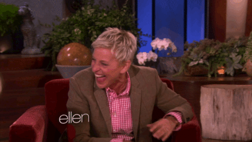 Or how contagious it is when she can't stop laughing. | Funny Ellen
