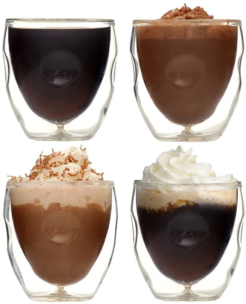 Ozeri Moderna Artisan Series Double Wall Beverage and Espresso Shot Glasses, 2-Ounce, Set of 4