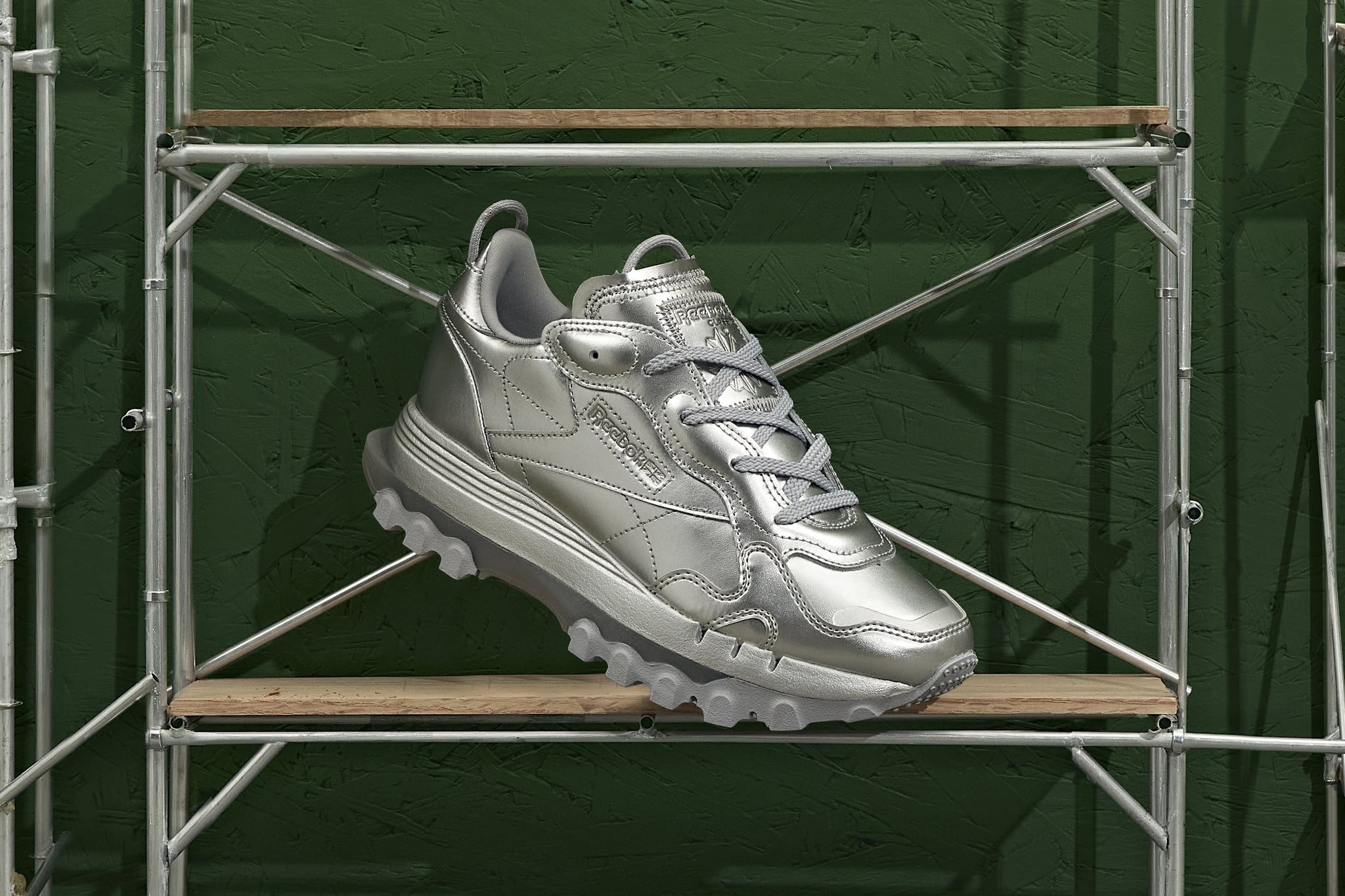 Metallic reeboks clearance