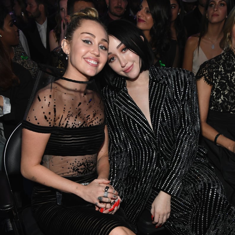 LOS ANGELES, CA - FEBRUARY 10:  Miley Cyrus (L) and Noah Cyrus pose during the 61st Annual GRAMMY Awards at Staples Center on February 10, 2019 in Los Angeles, California.  (Photo by Kevin Mazur/Getty Images for The Recording Academy)