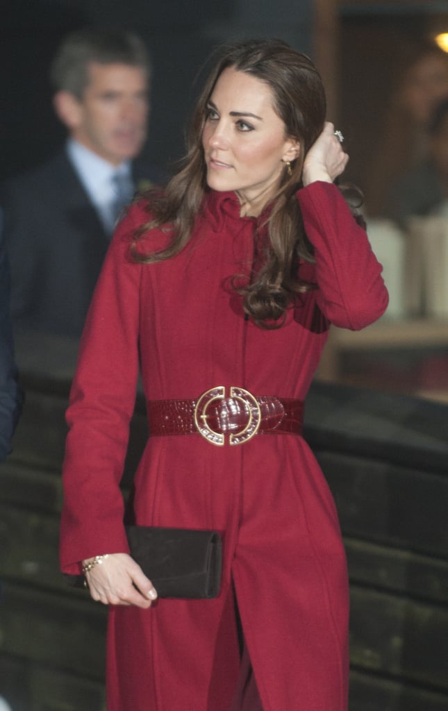 Kate has the 'Muse' by Stuart Weitzman in four different colors — seen here in black for a visit to Copenhagen in 2011.
