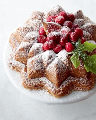 Cake is my favorite treat year-round! This cake is beautiful and festive. Rum Bundt Cake ($65).