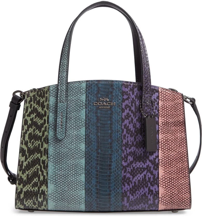 Coach Charlie 28 Genuine Snakeskin Tote