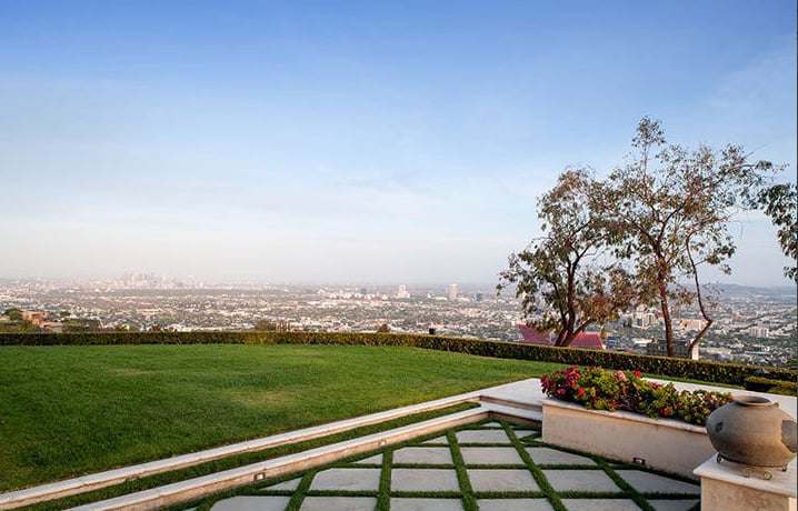 You can see everything from the Pacific Ocean to the bustle of downtown from the yard.
